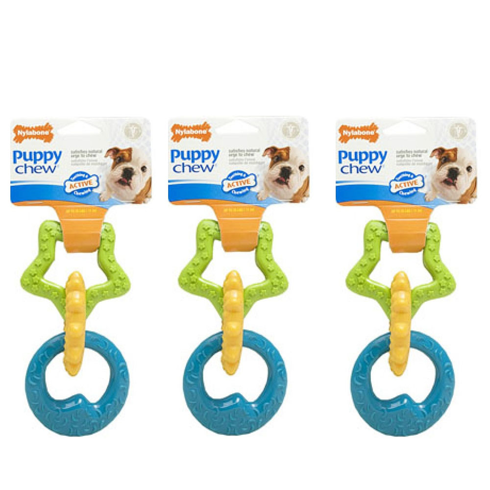 Nylabone Puppy Chew Teething Rings  One Size (PACK OF 3)