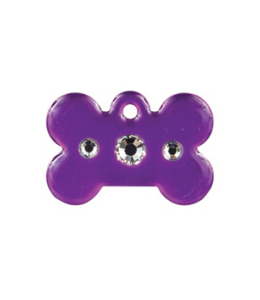 Imarc Pet Tag Fashion Tags Bone Large Purple