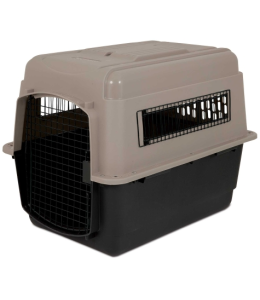 PETMATE ULTRA VARI KENNEL FASHION 28" 25-30LB ~ TAUPE & BLACK - 28" x 20.5" x 21.5" (71.1 x 52 x 54.6 cm)
