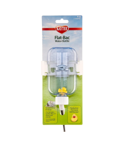 KAYTEE FLAT-BAC WATER BOTTLE 3/12MPK 4OZ FEEDERS AND WATER BOTTLES