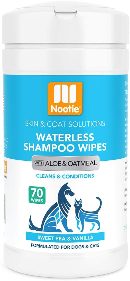 Nootie Waterless Shampoo Wipes – Sweet Pea & Vanilla 70 count-PACK OF 3