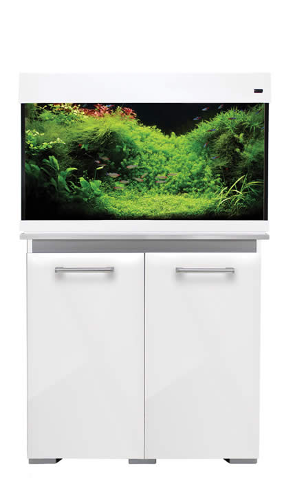 Aqua One AquaVogue Cabinet 135  80wx42dx50cm  White Gloss With Grey NEW STYLE-CABINET ONLY