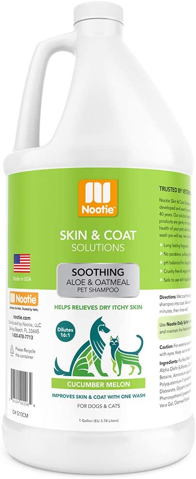 Nootie Shampoo -Soothing Aloe  Oatmeal Shampoo - Cucumber Melon Gallon (3.78 Litres)-PACK OF 2