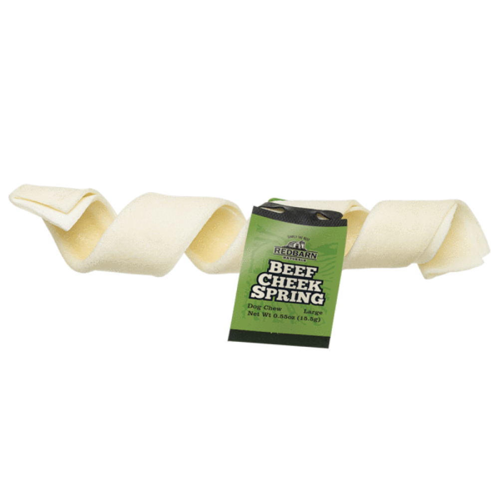 Red Barn  Lg Beef Cheek Spring 6/7"  Chews 0.55oz/15.5g- (PACK OF 3)