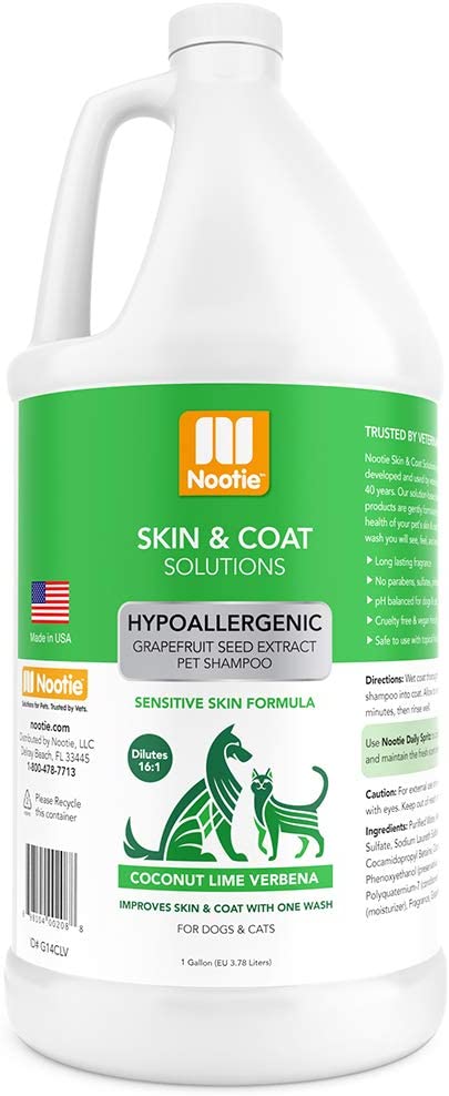 Nootie Shampoo -  Hypo-Allergenic  Germ Fighting Shampoo - Coconut Lime Verbena Gallon (3.78 Litres) (1BOX 4PCS)