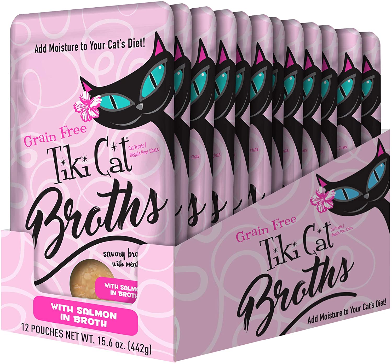 Tiki Cat Broth Salmon  -1.3 oz pouc (1BOX - 12PCS)